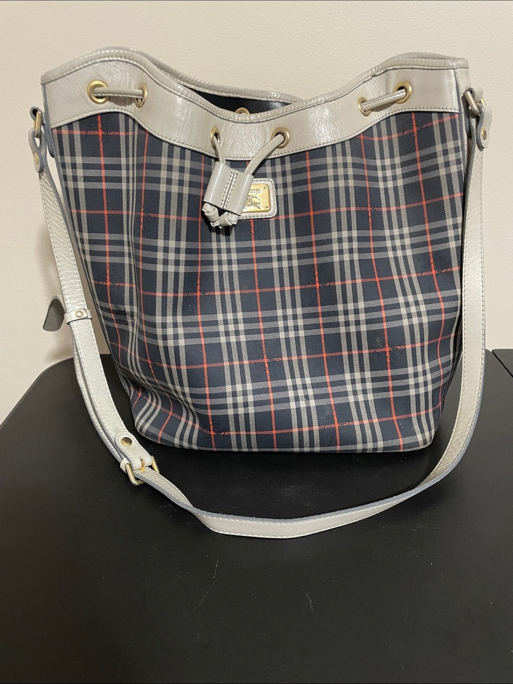 Vintage Burberry’s Plaid Bucket Bag *Selling as is